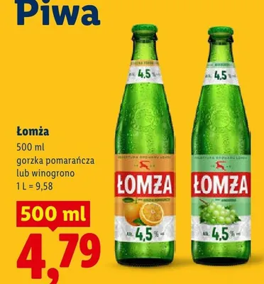 Piwo Łomża gorzka pomarańcza promocja w Lidl