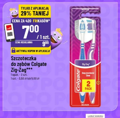 Szczoteczka do zębów Colgate Zig-Zag 2-pak promocja w POLOmarket