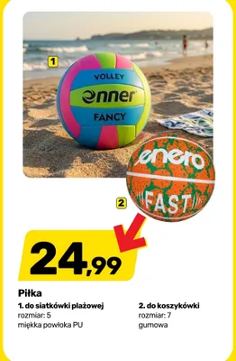 Piłka do siatkówki plażowej Enner rozmiar 5 promocja w Bricomarche