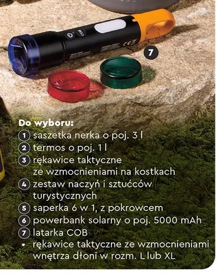 Latarka COB rękawice taktyczne ze wzmocnieniami wnętrza dłoni w rozm. L lub XL promocja w Biedronka