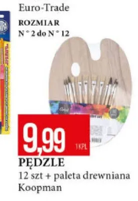 Pędzle Koopman 12 szt + paleta drewniana promocja w Leclerc