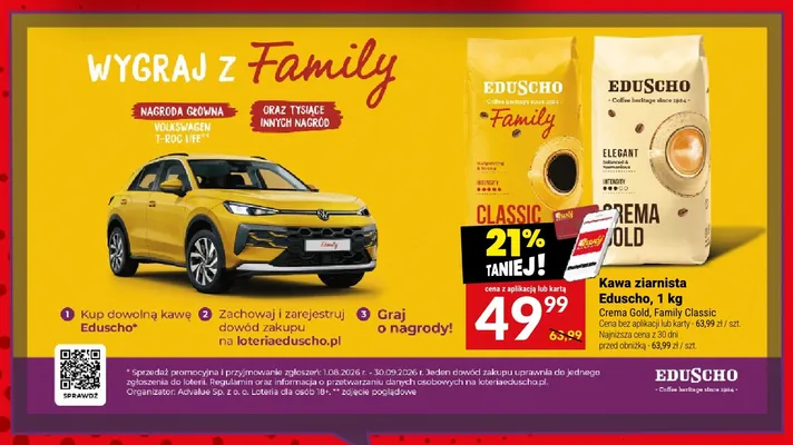 Kawa ziarnista Eduscho Family Classic promocja w Twój Market