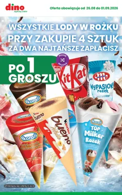 Lody w rożku KitKat Cocoa promocja w Dino