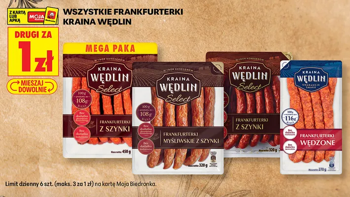 Frankfurterki Kraina Wędlin promocja w Biedronka