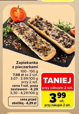 Zapiekanka z pieczarkami promocja w Carrefour Market