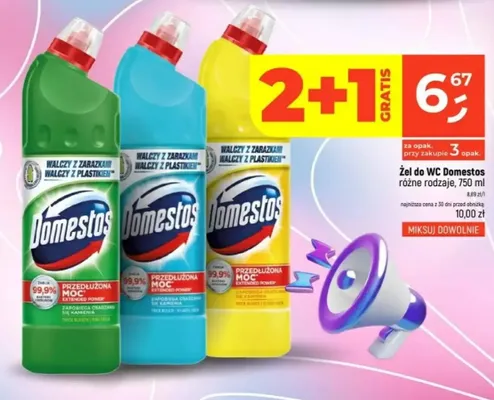 Żel do WC Domestos promocja w Dealz
