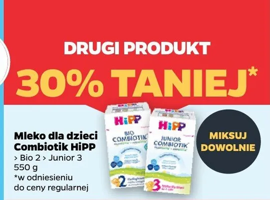 Mleko dla dzieci Combiotik HiPP Junior 3 promocja w Netto