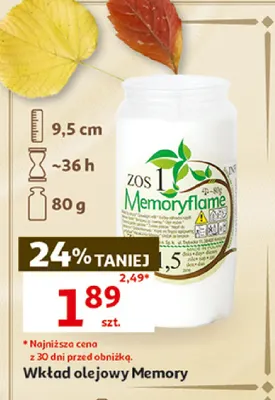 Wkład olejowy Memory promocja w Auchan