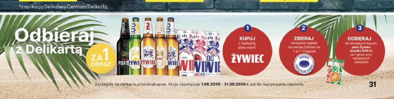 Piwo Żywiec promocja w Delikatesy Centrum