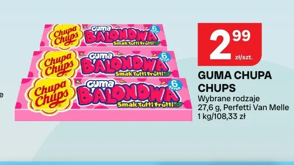 Guma balonowa Chupa Chups Balonówa promocja w Chorten