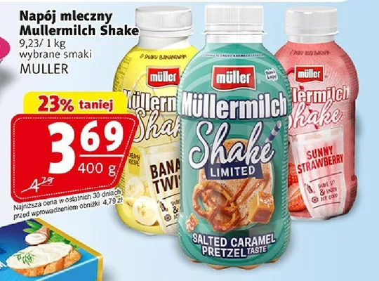 Napój mleczny Mullermilch Shake promocja w Prim Market