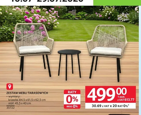 Zestaw mebli tarasowych promocja w Selgros