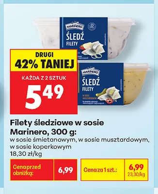 Filety śledziowe w sosie śmietanowym Marinero promocja w Biedronka