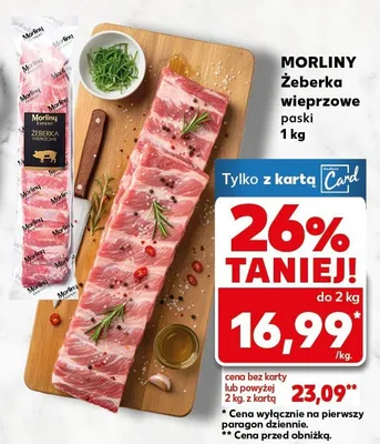 Żeberka wieprzowe paski promocja w Kaufland