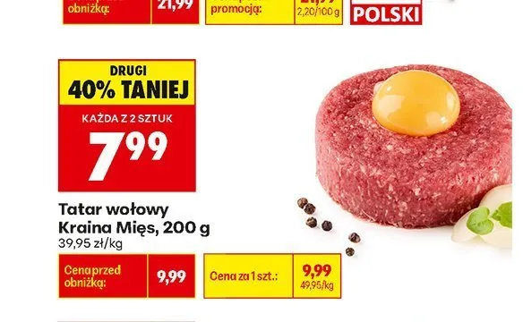 Tatar wołowy Kraina Mięs promocja w Biedronka