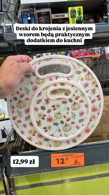 Deski do krojenia z jesiennym wzorem promocja w Biedronka