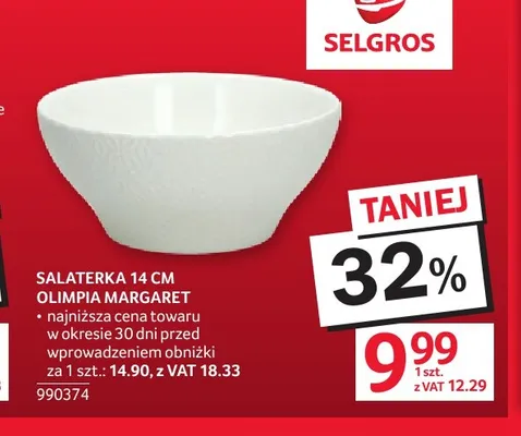 Salaterka 14 cm Olimpia Margaret promocja w Selgros
