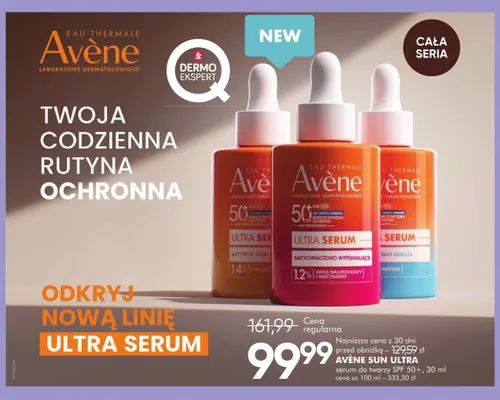 Serum do twarzy Avène Sun Ultra SPF 50+ aktywujące blask promocja w Super-Pharm