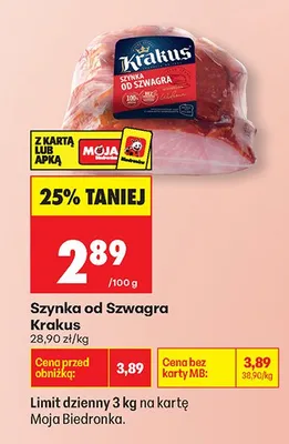 Szynka od Szwagra promocja w Biedronka