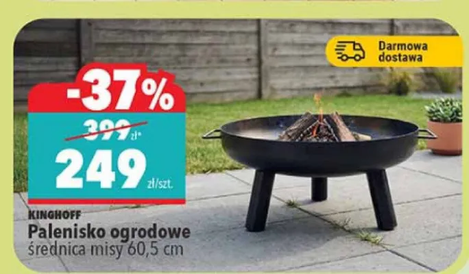 Palenisko ogrodowe średnica misy 60,5 cm promocja w Biedronka