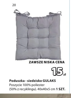 Poduszka - siedzisko Gulaks 40x40x5 cm promocja w Jysk