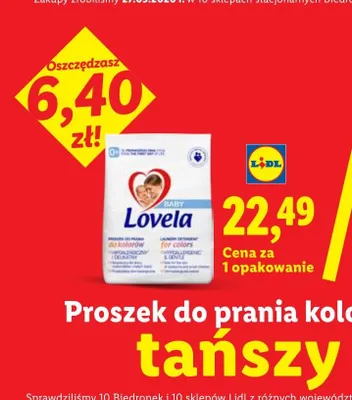 Proszek do prania kolorów Lovela Baby promocja w Lidl