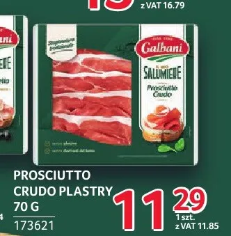 Prosciutto crudo plastry Galbani promocja w Selgros