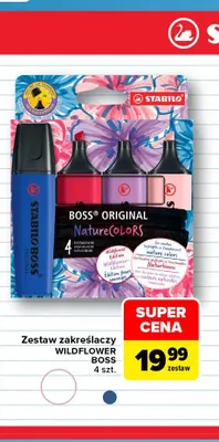 Zestaw zakreślaczy Wildflower Boss 4 szt. Stabilo promocja w Carrefour