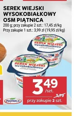 Serek wiejski wysokobiałkowy OSM Piątnica promocja w Stokrotka