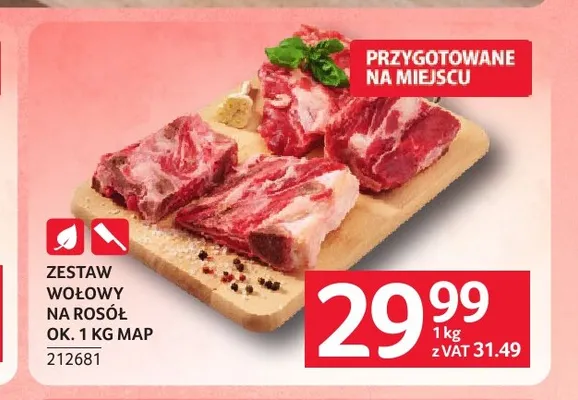 Zestaw wołowy na rosół ok. 1 kg promocja w Selgros