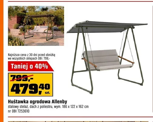 Huśtawka ogrodowa Allenby promocja w OBI