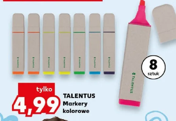 Markery kolorowe Talentus 8-pak promocja w Kaufland