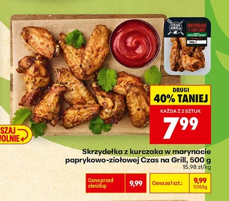 Skrzydełka z kurczaka w marynacie paprykowo-ziołowej Czas na Grill promocja w Biedronka