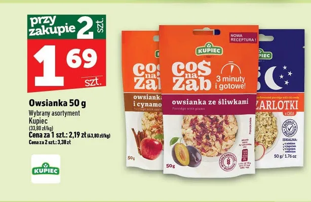 Owsianka z cynamonem Kupiec promocja w TOPAZ