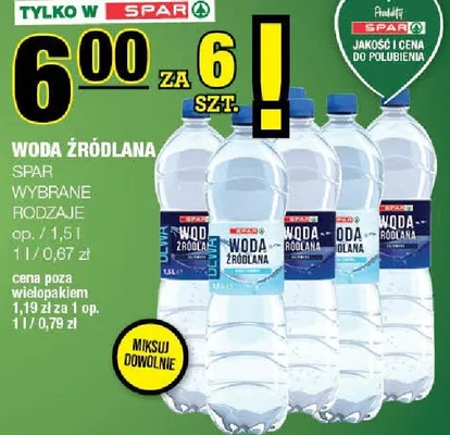 Woda źródlana promocja w SPAR