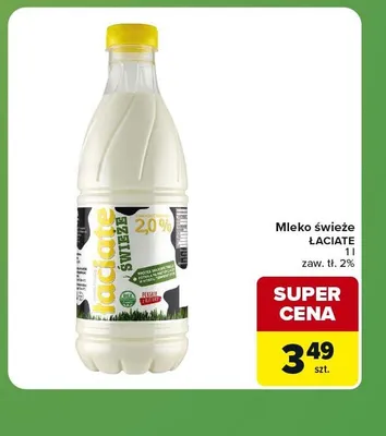 Mleko świeże Łaciate 2,0% promocja w Carrefour Express