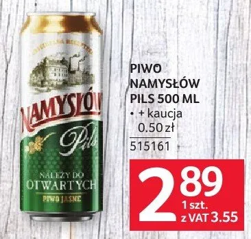 Piwo Namysłów Pils 500ML promocja w Selgros
