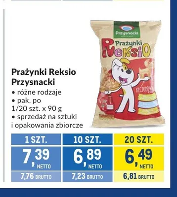 Prażynki Reksio Przysnacki promocja w Makro