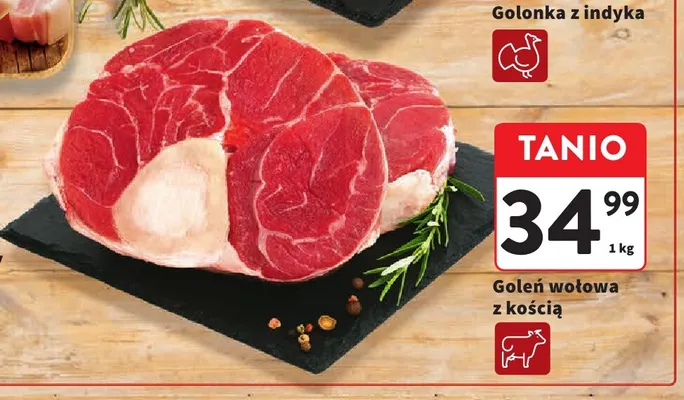 Goleń wołowa z kością promocja w Intermarche