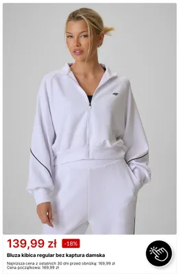 Bluza kibica regular bez kaptura damska 4F promocja w 4F