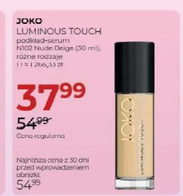 Podkład-serum Joko Luminous Touch promocja w Drogerie Jawa