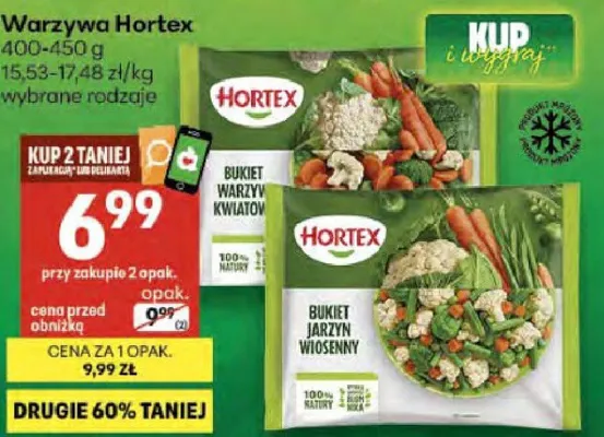 Warzywa Hortex promocja w Delikatesy Centrum