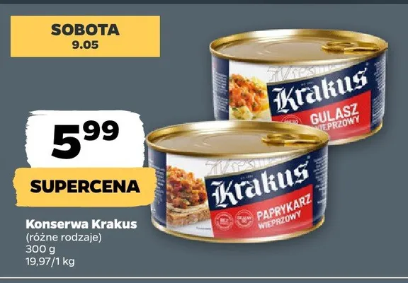 Konserwa Krakus paprykarz wieprzowy promocja w Netto