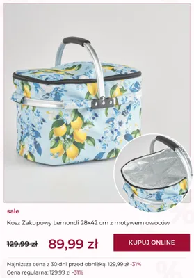 Kosz zakupowy Lemondi home&you 28x42 cm z motywem owoców promocja w home&you