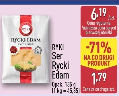 Ser Rycki Edam Ryki promocja w Aldi
