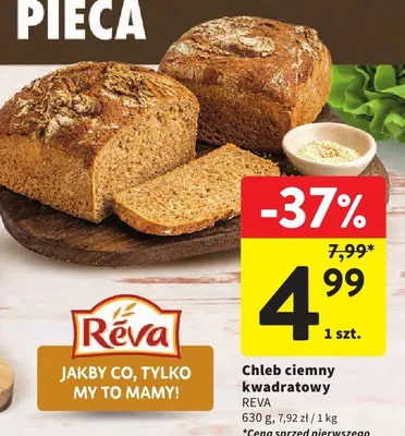 Chleb ciemny kwadratowy Reva promocja w Intermarche