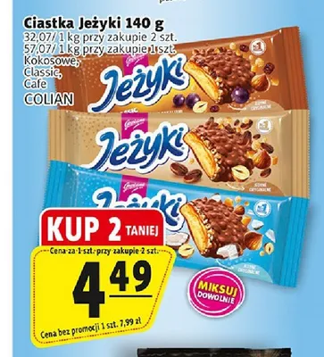 Ciastka Jeżyki Kokosowe promocja w Prim Market