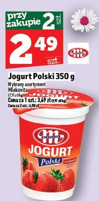 Jogurt Polski 350g promocja w TOPAZ
