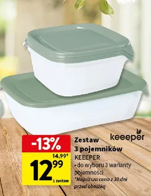 Zestaw 3 pojemników promocja w Intermarche