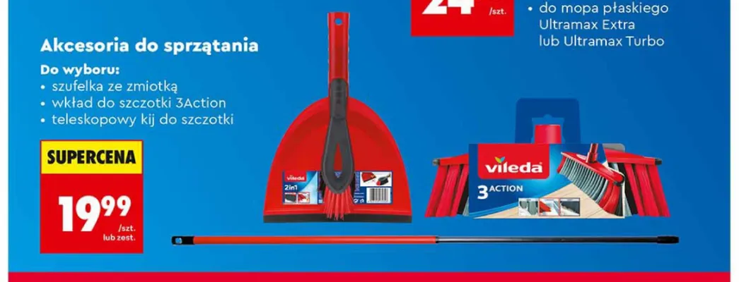 Wkład do szczotki 3Action Vileda promocja w Biedronka